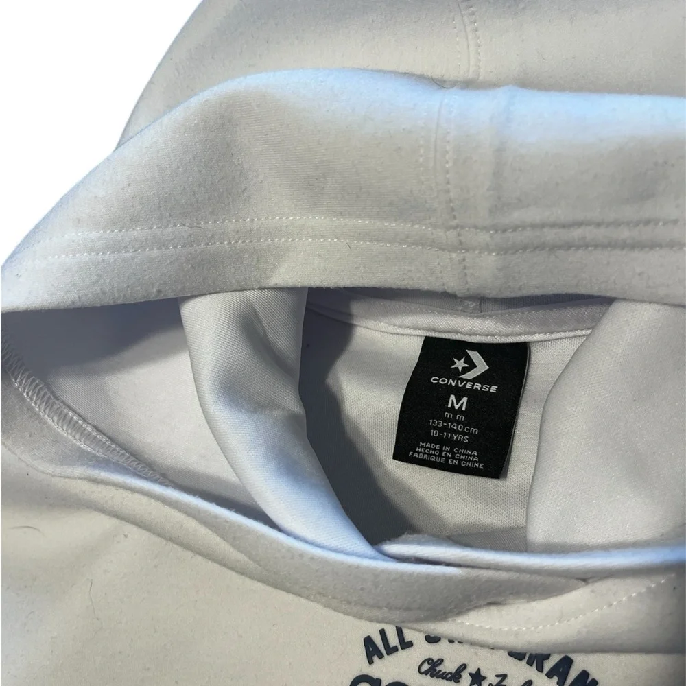 Converse Kids White Hoodie with Logo